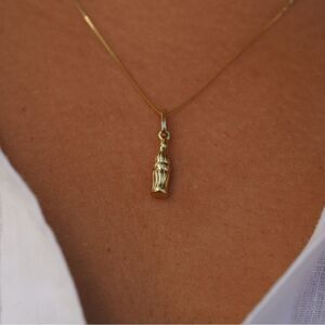 - Soda Bottle 14k solid gold pendant perfect gift